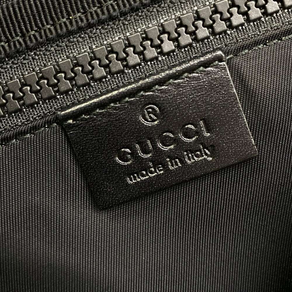 Gucci Shelly (Web) Backpack 450982 Black Green Multi Nylon Leather - Picture 8 of 15